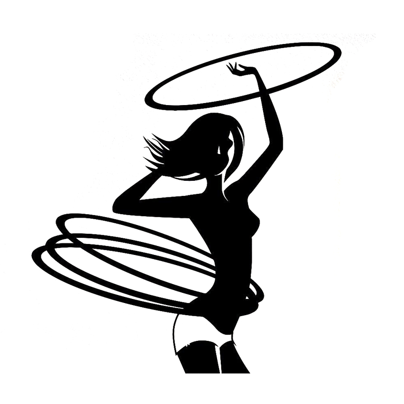 Fuel Fitness & Nutrition Oakbank - 15*14CM Hula Hoop Gadis Senam Desain